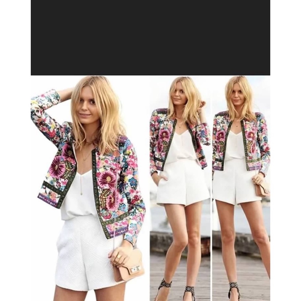 Floral Bomber Jacket